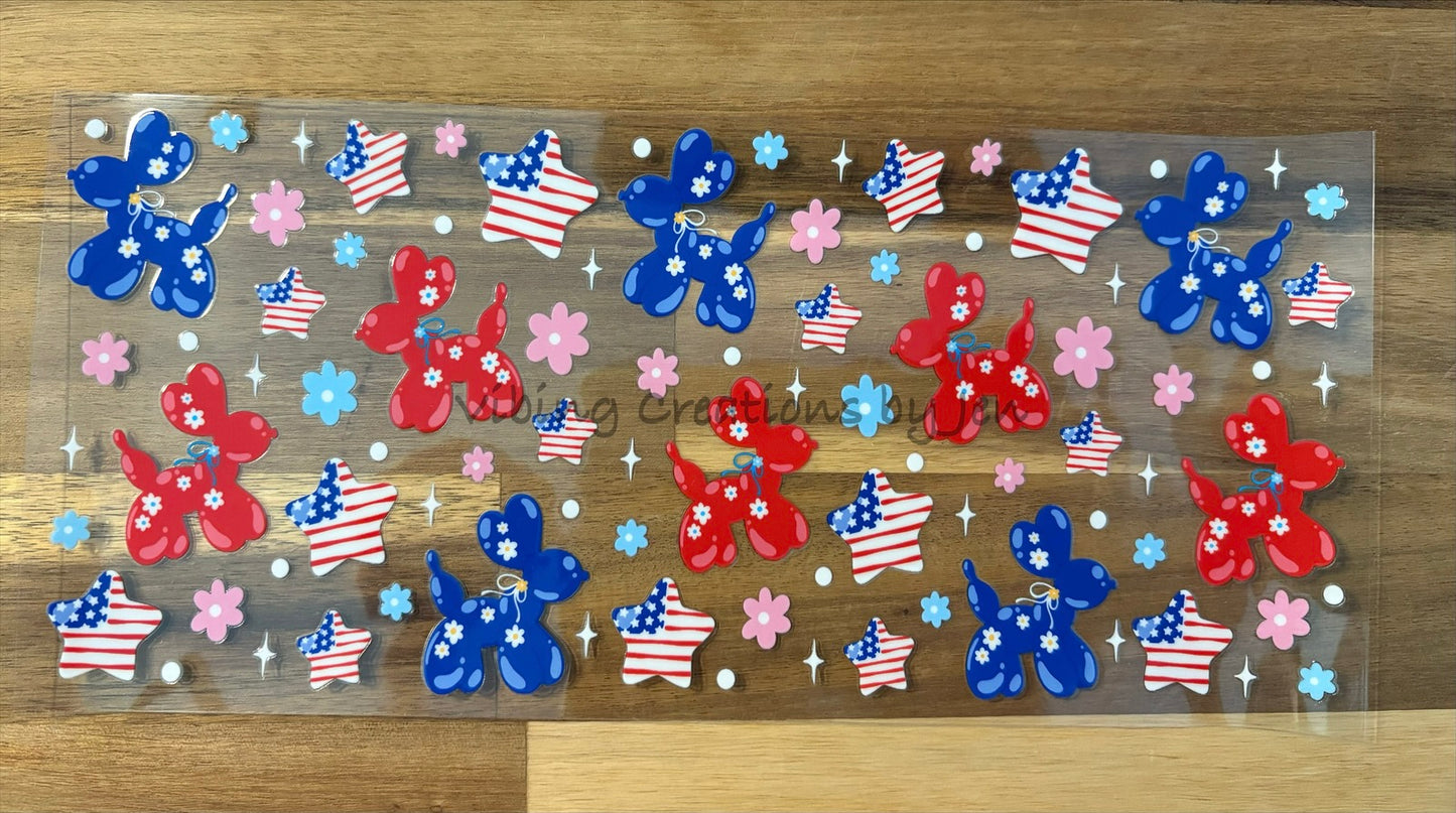 Patriotic Balloon Dogs