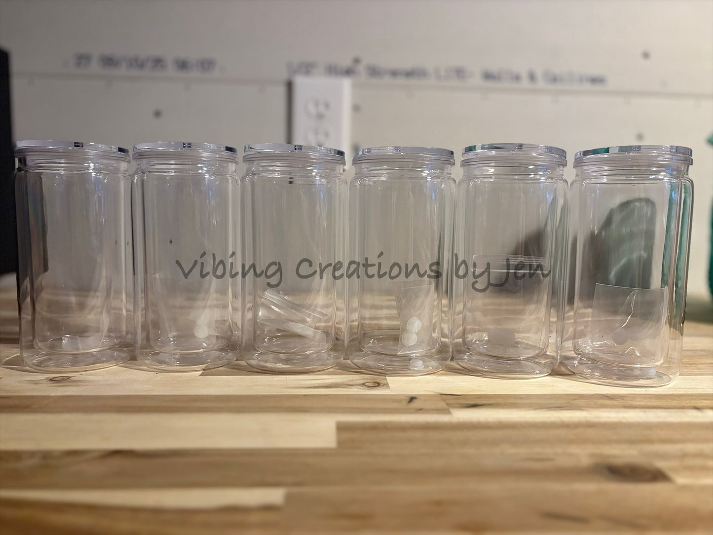 16oz Pre-Drilled Plastic Snowglobe Blanks-Clear